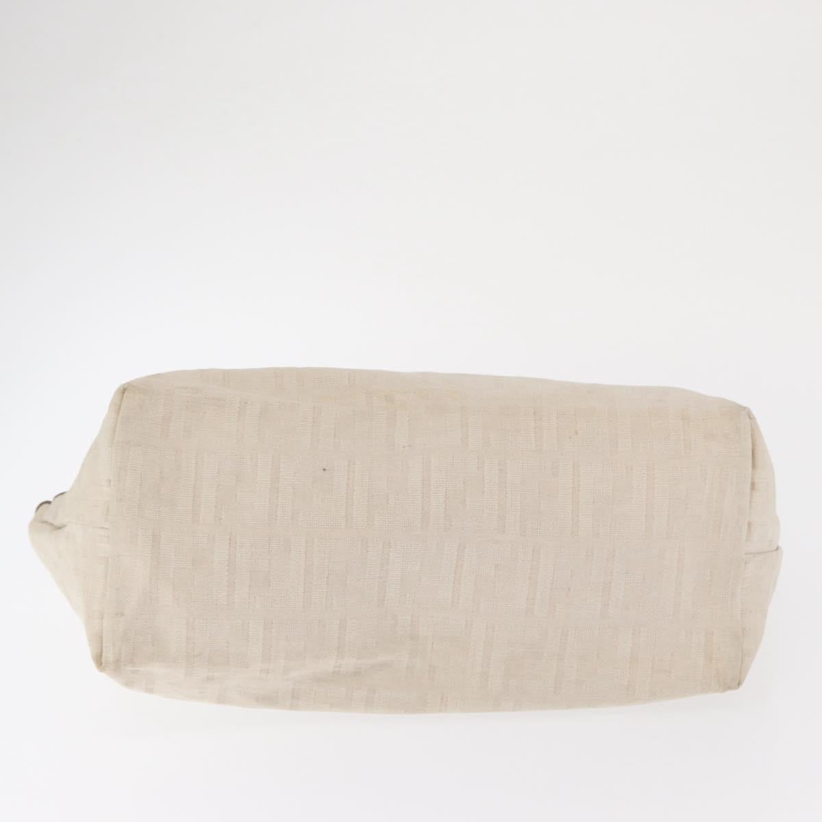 FENDI Zucca Canvas Tote Bag Ivory Auth 169632