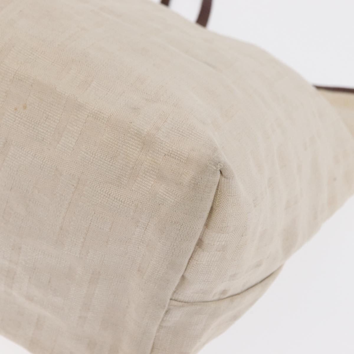 FENDI Zucca Canvas Tote Bag Ivory Auth 169632