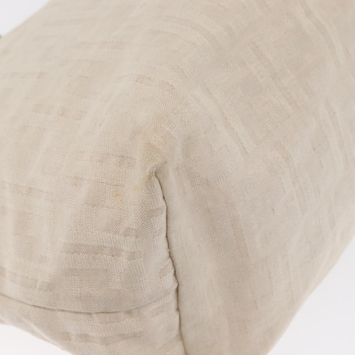 FENDI Zucca Canvas Tote Bag Ivory Auth 169632