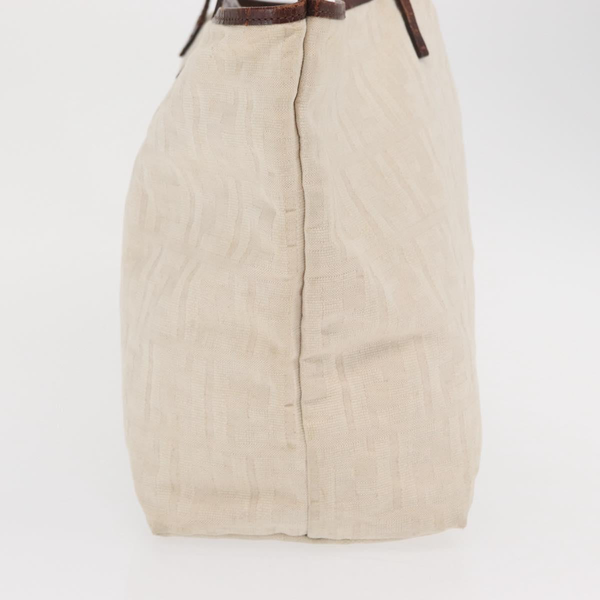 FENDI Zucca Canvas Tote Bag Ivory Auth 169632