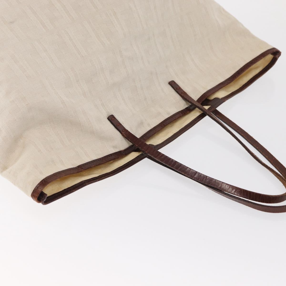 FENDI Zucca Canvas Tote Bag Ivory Auth 169632