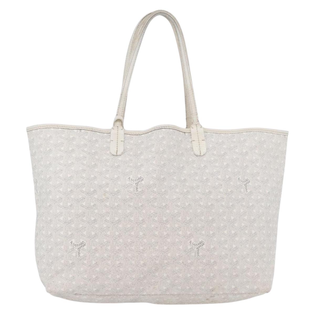 GOYARD Saint Louis PM Tote Bag PVC White Auth 169635