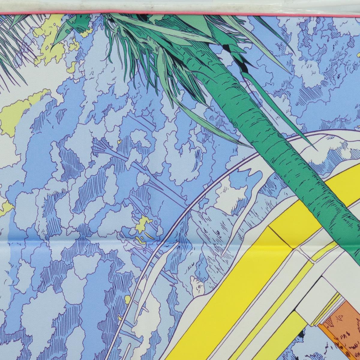 HERMES Carre 70 Scarf ""Rendez Vous Galant"" Silk Multicolor Auth 169638M