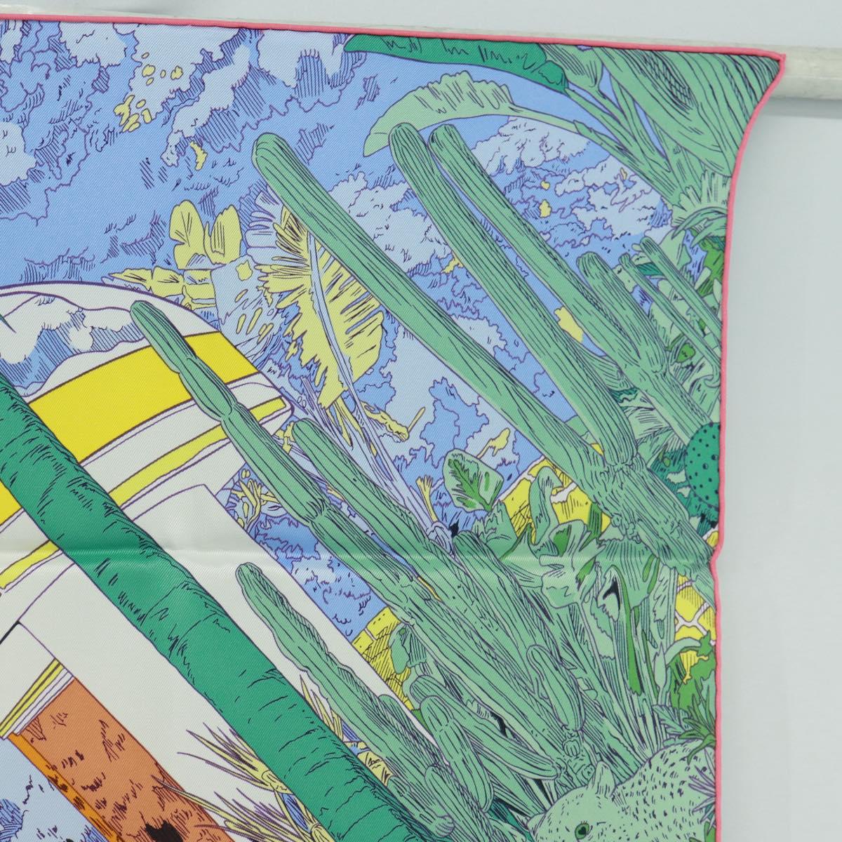 HERMES Carre 70 Scarf ""Rendez Vous Galant"" Silk Multicolor Auth 169638M