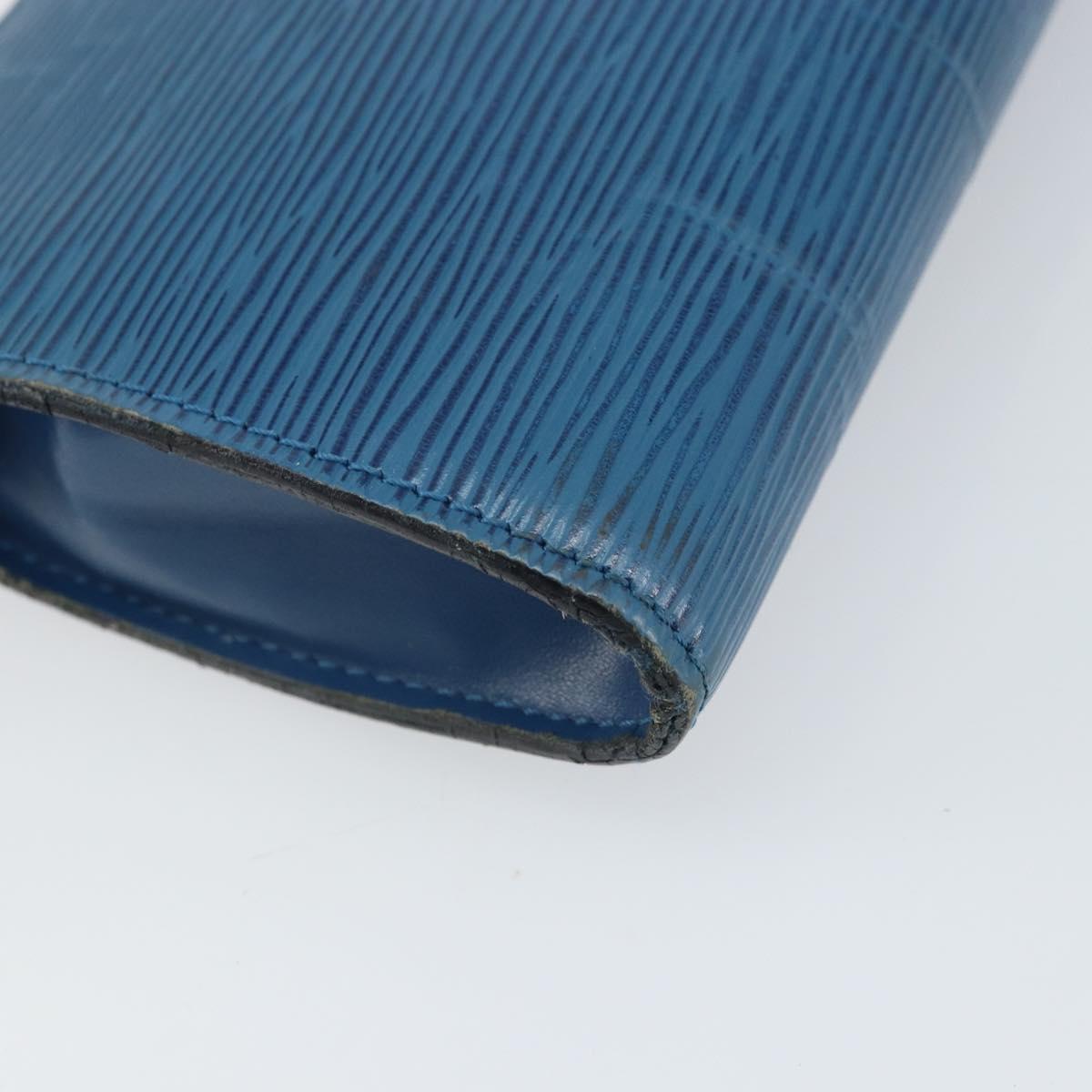 LOUIS VUITTON Epi Pochette Accessoires Pouch Blue M52985 LV Auth 169639