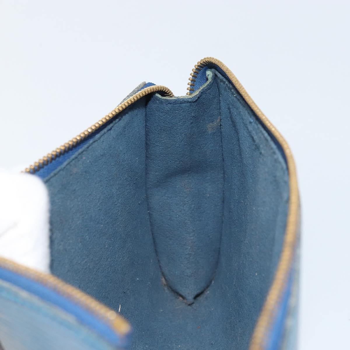 LOUIS VUITTON Epi Pochette Accessoires Pouch Blue M52985 LV Auth 169639