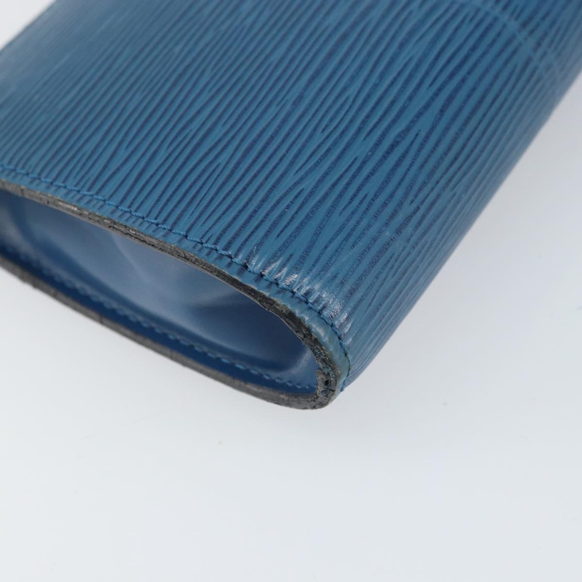LOUIS VUITTON Epi Pochette Accessoires Pouch Blue M52985 LV Auth 169639