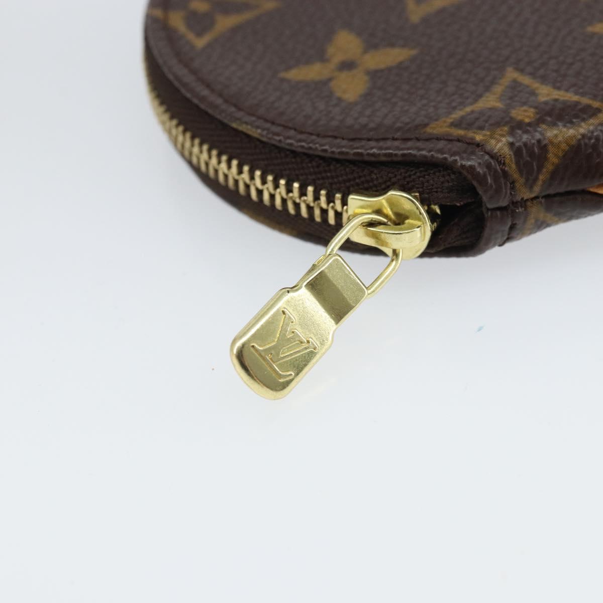 LOUIS VUITTON Monogram Porte Monnaie Round Coin Purse M61926 LV Auth 169648V