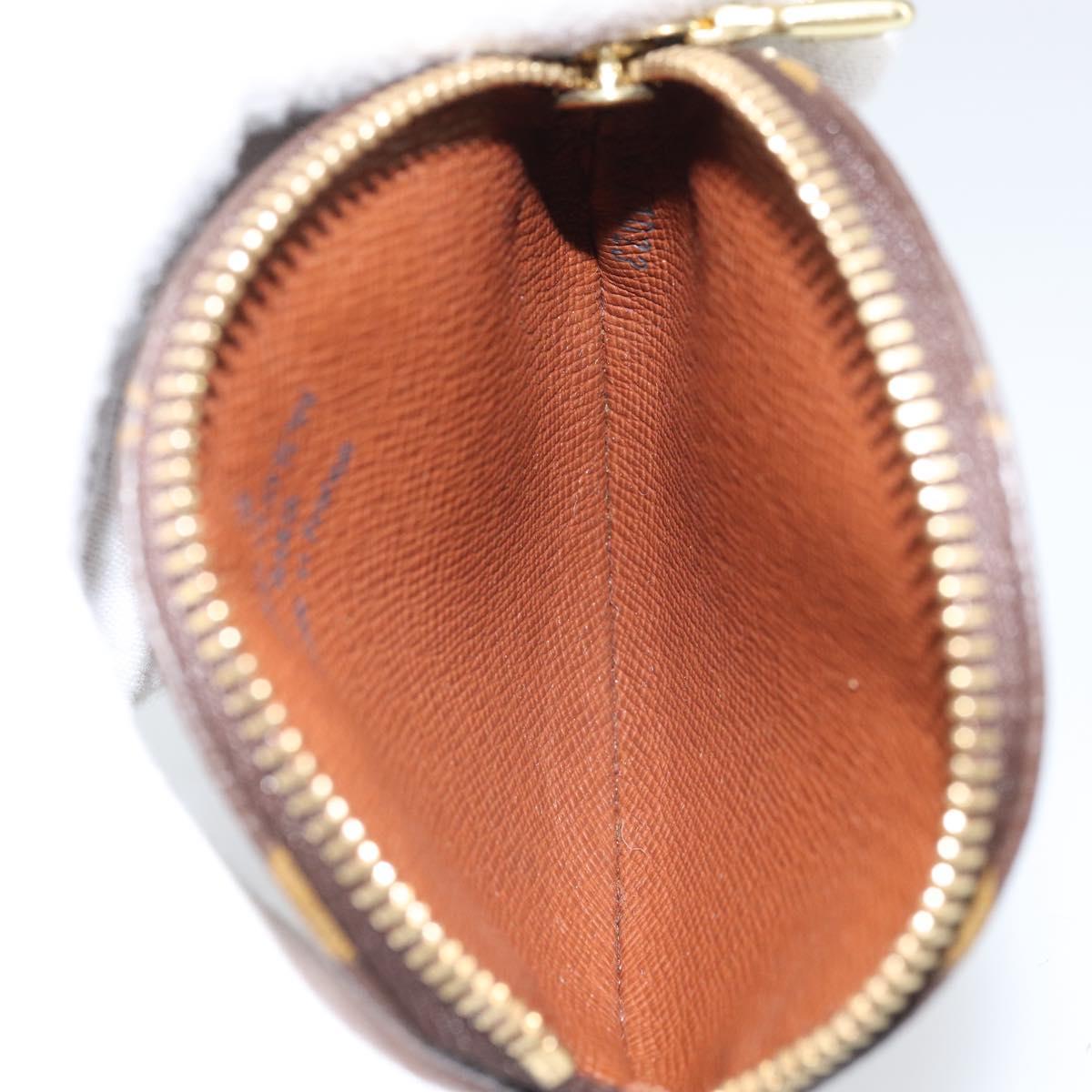 LOUIS VUITTON Monogram Porte Monnaie Round Coin Purse M61926 LV Auth 169648V