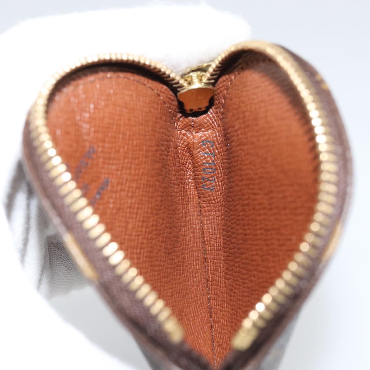 LOUIS VUITTON Monogram Porte Monnaie Round Coin Purse M61926 LV Auth 169648V