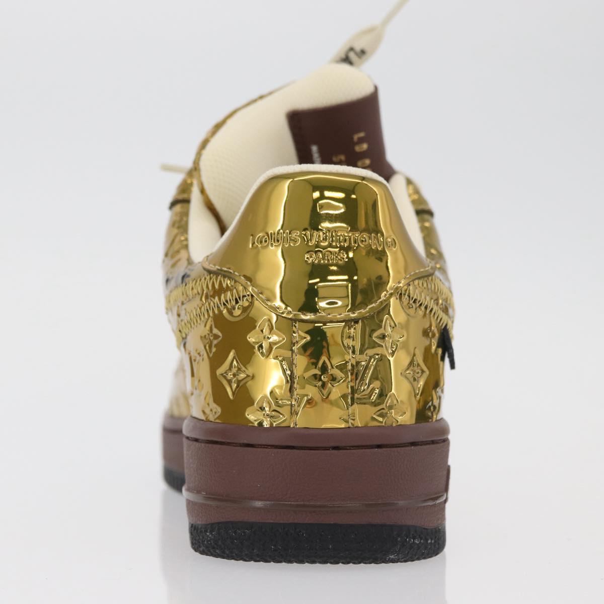 LOUIS VUITTON Air Force 1 By Virgil Abloh Nike Sneakers Patent LV Auth 169658SM