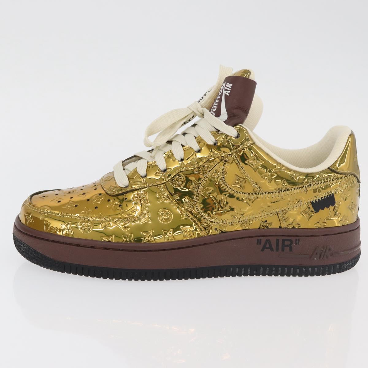 LOUIS VUITTON Air Force 1 By Virgil Abloh Nike Sneakers Patent LV Auth 169658SM