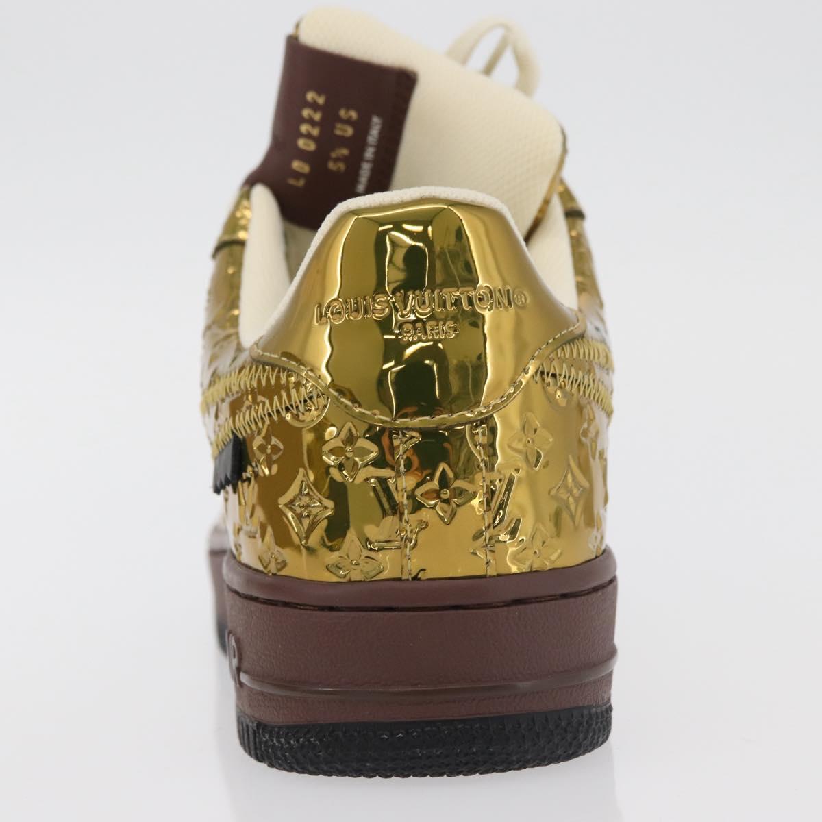 LOUIS VUITTON Air Force 1 By Virgil Abloh Nike Sneakers Patent LV Auth 169658SM