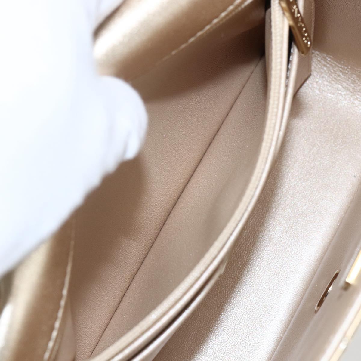 CHANEL Matelasse Backpack Patent leather Gold CC Auth 169659SM