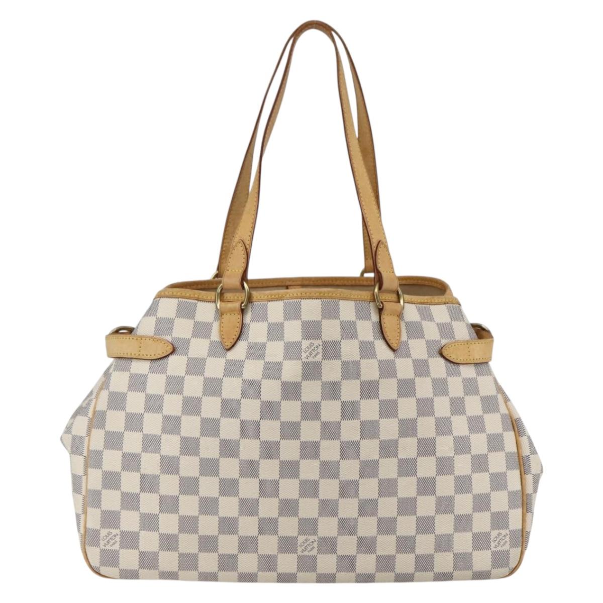 LOUIS VUITTON Damier Azur Batignolles Horizontal Tote Bag N48172 LV Auth 169678