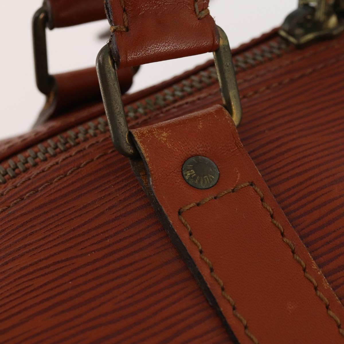 LOUIS VUITTON Epi Keepall 50 Boston Bag Brown M42968 LV Auth 169690