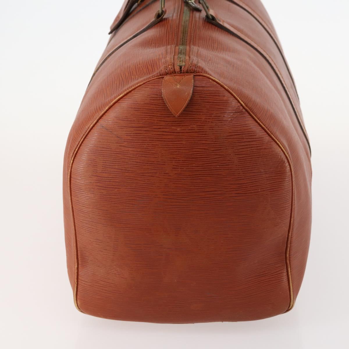 LOUIS VUITTON Epi Keepall 50 Boston Bag Brown M42968 LV Auth 169690