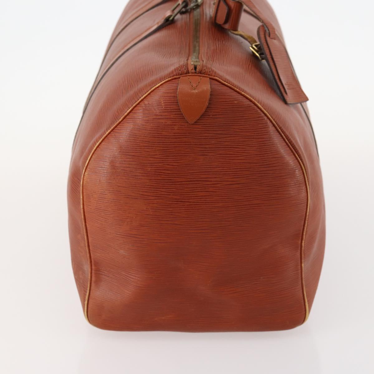 LOUIS VUITTON Epi Keepall 50 Boston Bag Brown M42968 LV Auth 169690