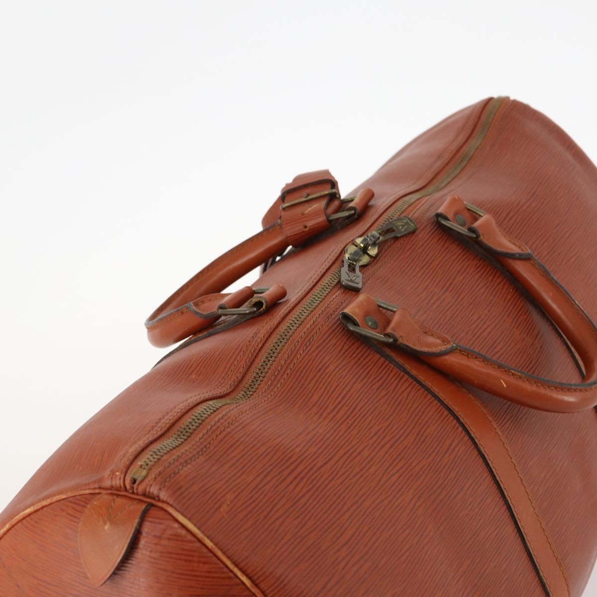 LOUIS VUITTON Epi Keepall 50 Boston Bag Brown M42968 LV Auth 169690