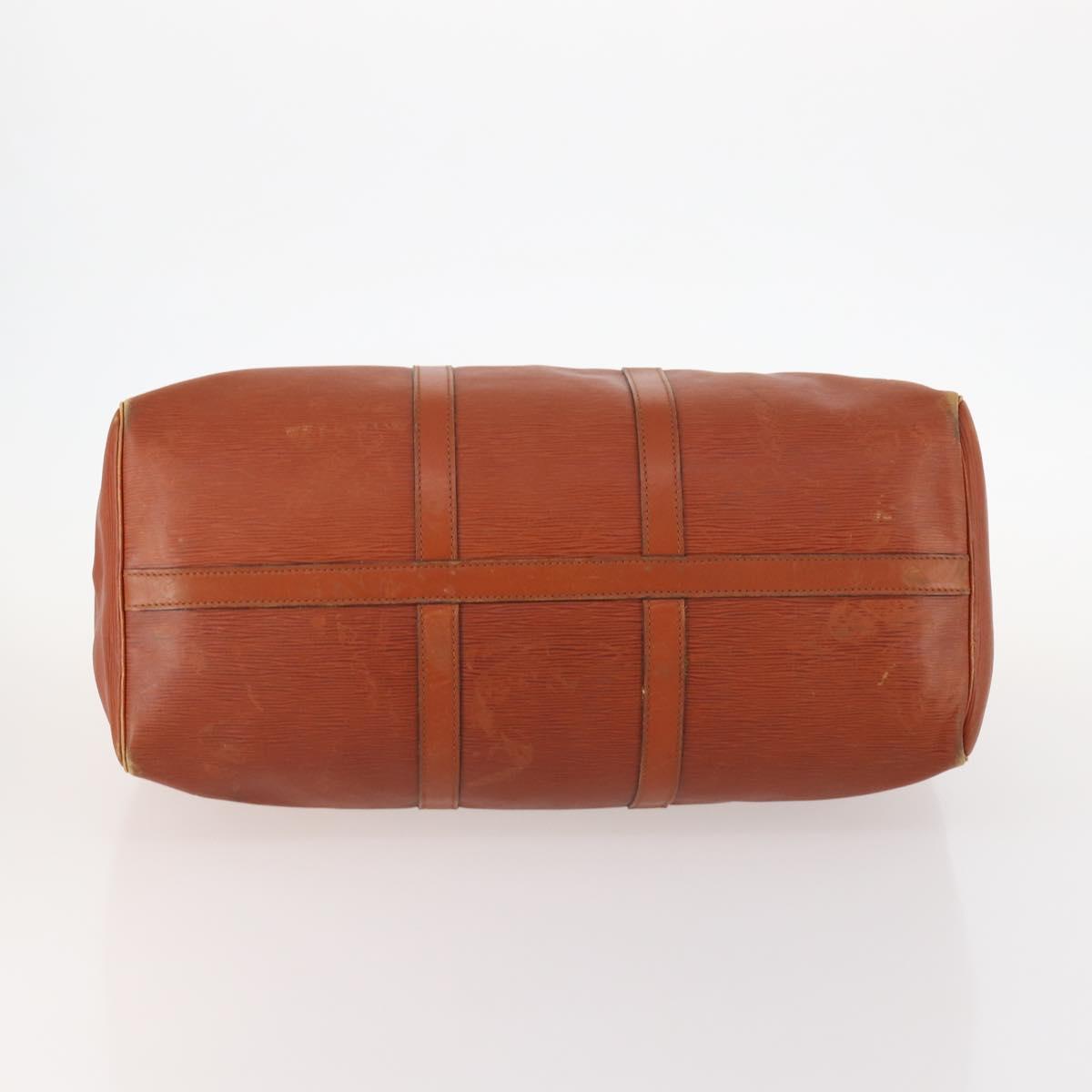 LOUIS VUITTON Epi Keepall 50 Boston Bag Brown M42968 LV Auth 169690