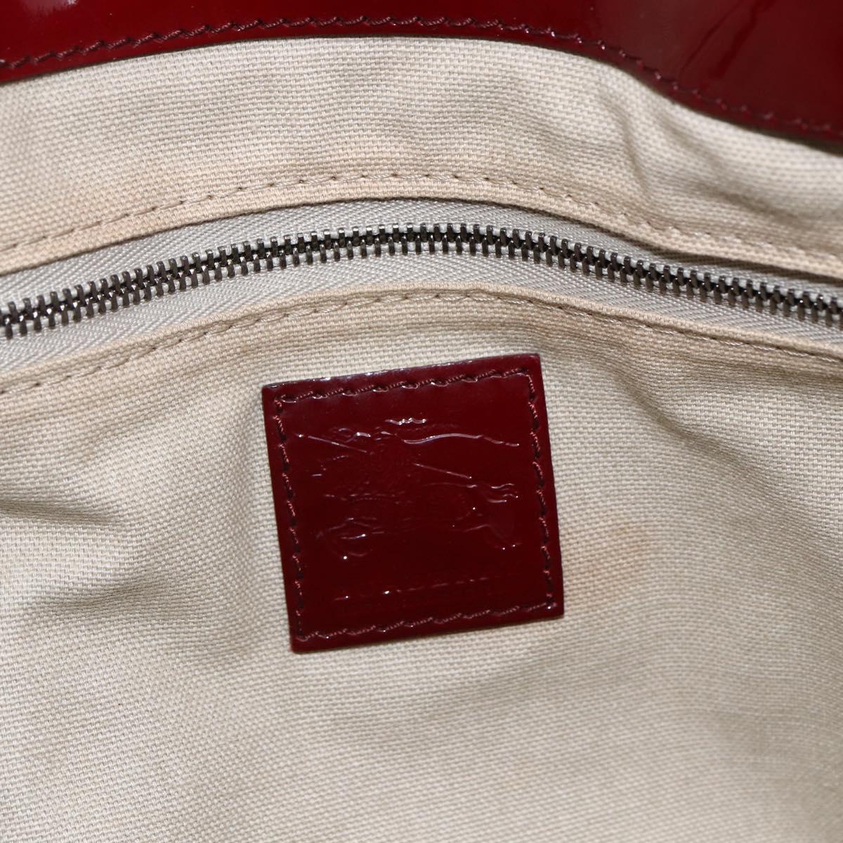 BURBERRY Nova Check Tote Bag PVC Leather Beige Auth 169694