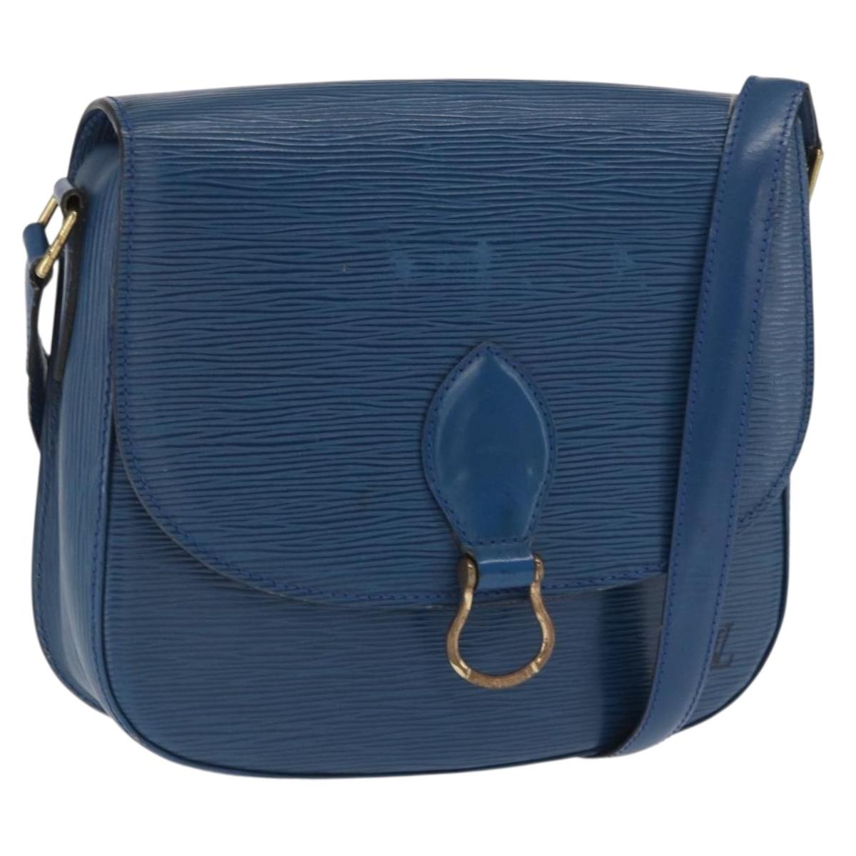 LOUIS VUITTON Epi Saint Cloud GM Shoulder Bag Toledo Blue M52195 LV Auth 169695