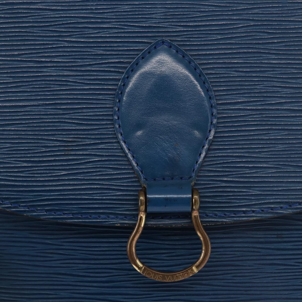 LOUIS VUITTON Epi Saint Cloud GM Shoulder Bag Toledo Blue M52195 LV Auth 169695