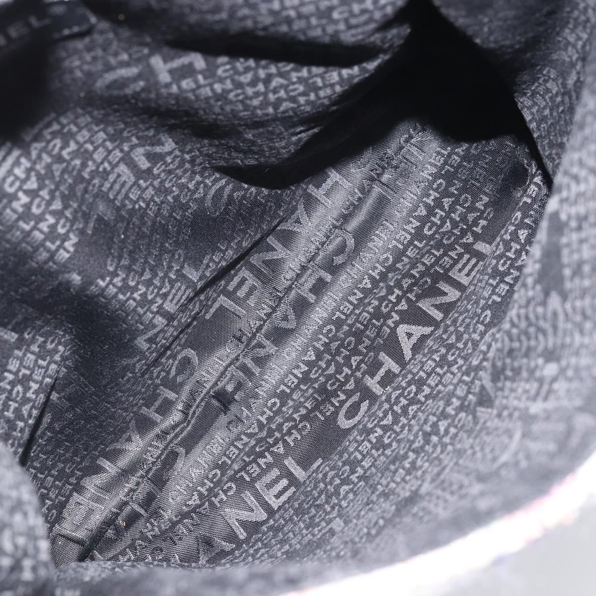 CHANEL Chain Camelia Shoulder Bag Tweed Multicolor Silver CC Auth 169721SAV