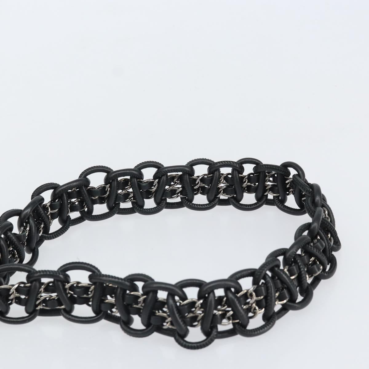 CHANEL Chain Camelia Shoulder Bag Tweed Multicolor Silver CC Auth 169721SAV