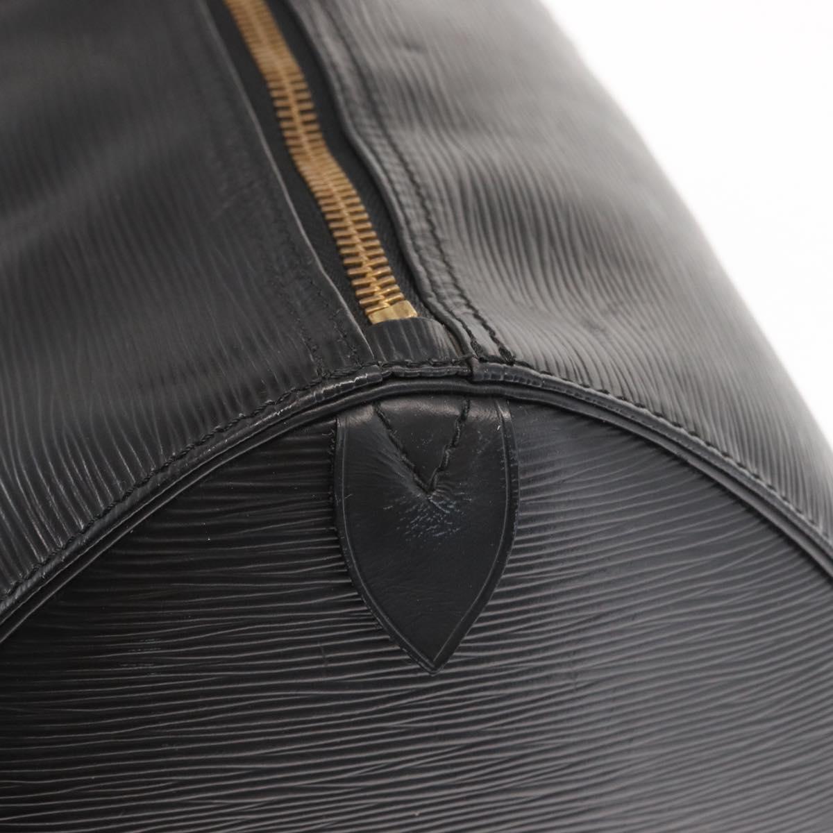 LOUIS VUITTON Epi Keepall 55 Boston Bag Noir Black M42952 LV Auth 169722V
