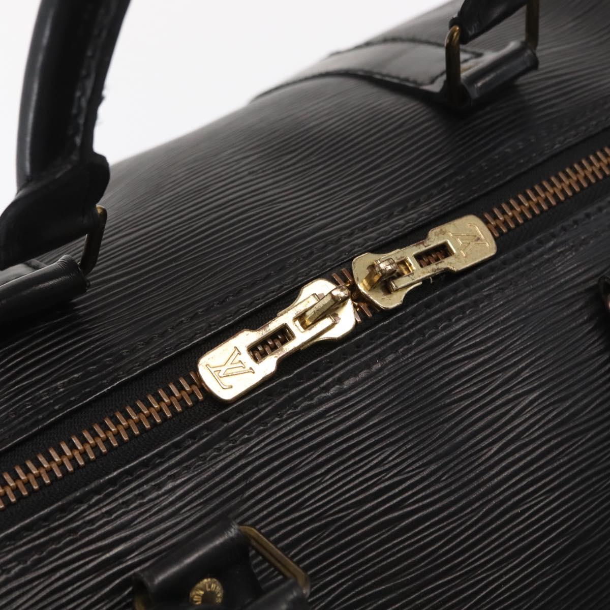 LOUIS VUITTON Epi Keepall 55 Boston Bag Noir Black M42952 LV Auth 169722V
