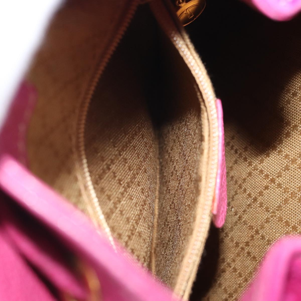 GUCCI Bamboo Backpack Suede Leather Black Gold 003 2058 0039 Auth 169733V