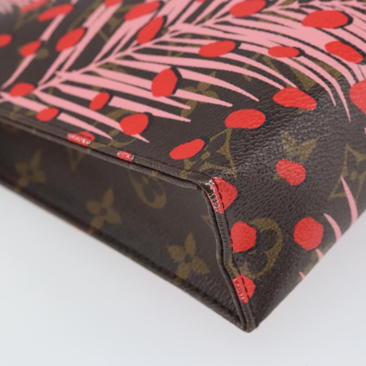 LOUIS VUITTON Monogram jungle Dot Poche Toilette 26 Pouch Red LV Auth 169734M