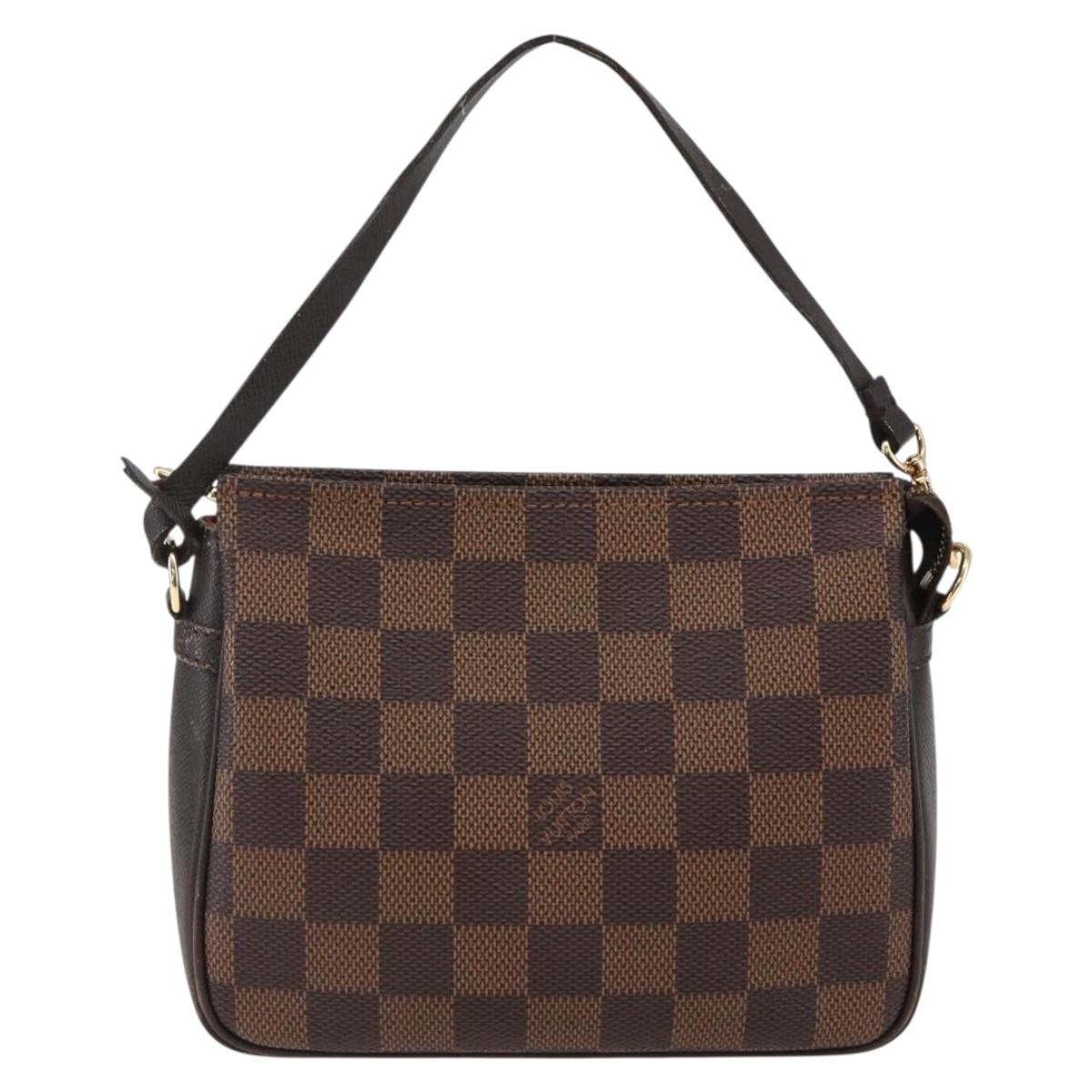 LOUIS VUITTON Damier Ebene Trousse makeup Pouch N51982 LV Auth 169744
