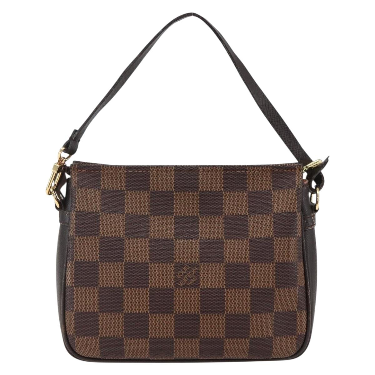 LOUIS VUITTON Damier Ebene Trousse makeup Pouch N51982 LV Auth 169744
