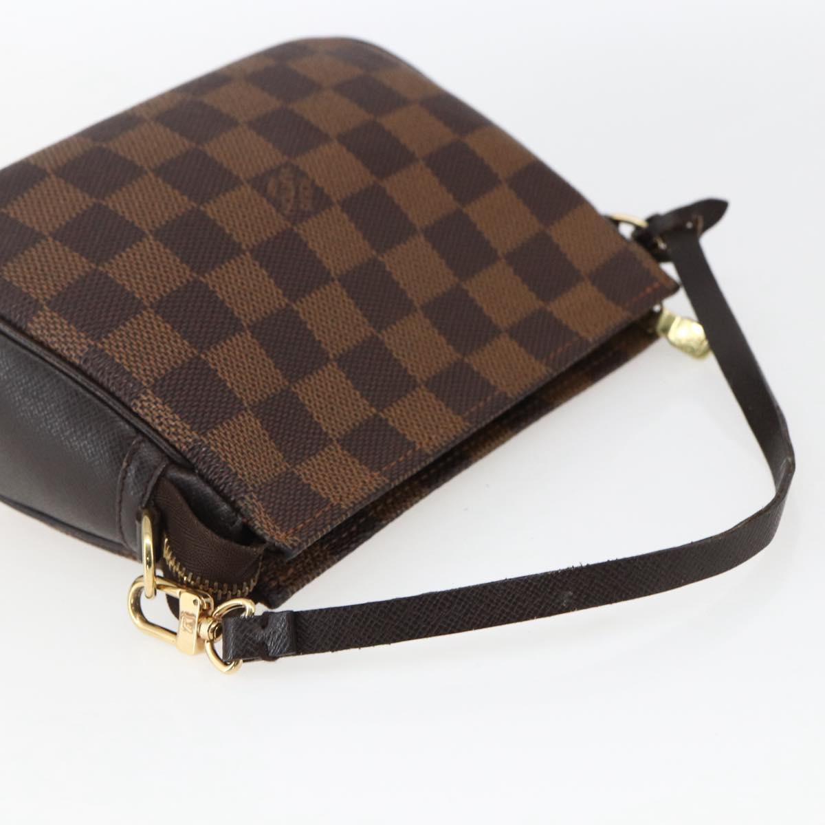 LOUIS VUITTON Damier Ebene Trousse makeup Pouch N51982 LV Auth 169744