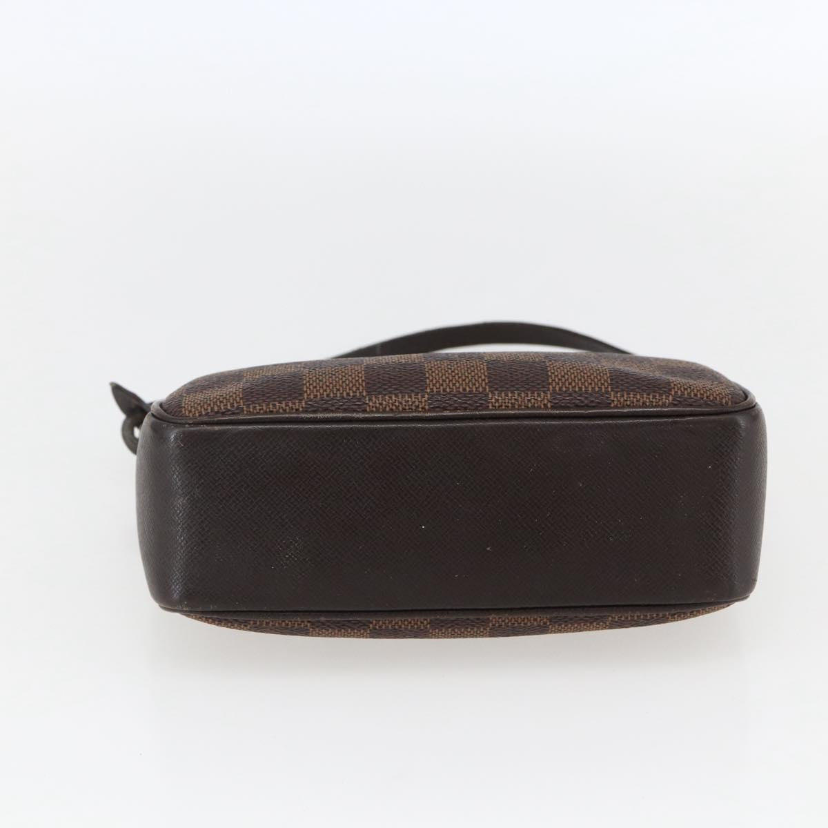 LOUIS VUITTON Damier Ebene Trousse makeup Pouch N51982 LV Auth 169744