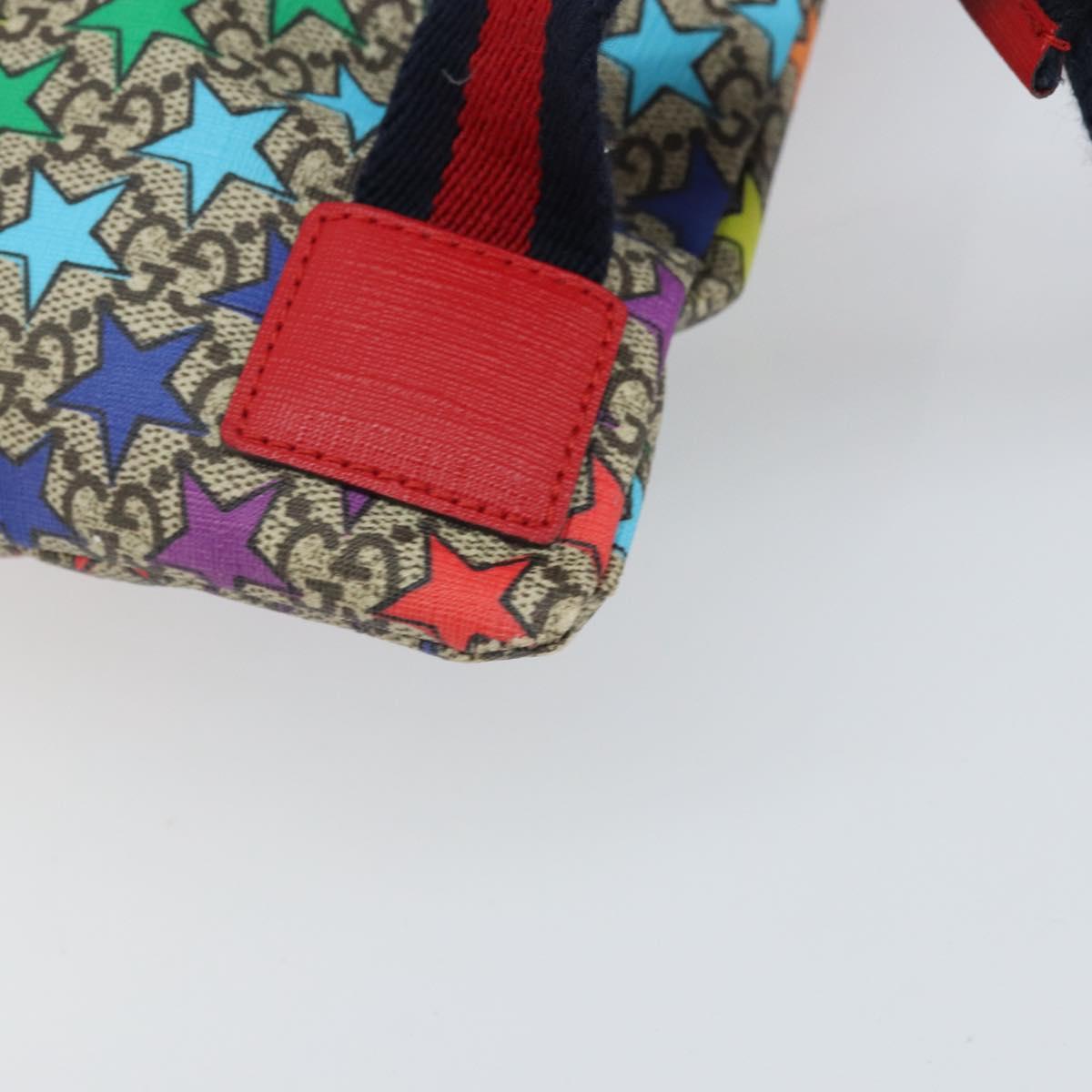 GUCCI Children's Sherry Line GG Supreme Backpack PVC Red 550775 Auth 169760V