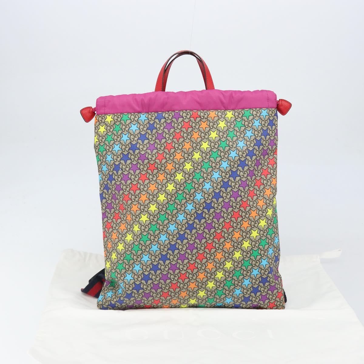 GUCCI Children's Sherry Line GG Supreme Backpack PVC Red 550775 Auth 169760V