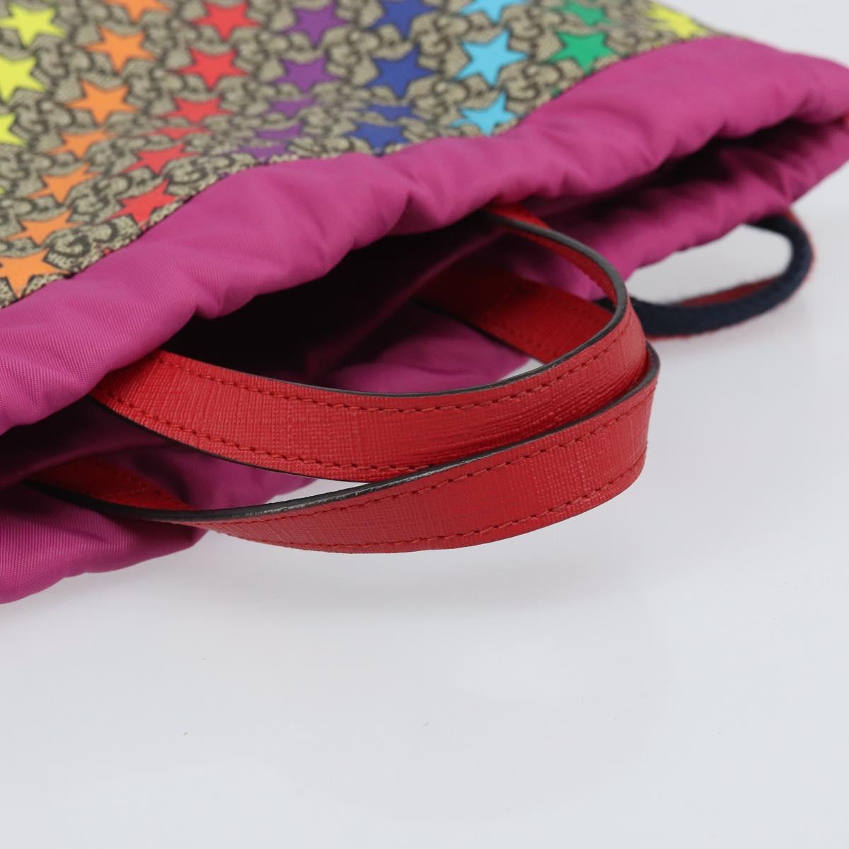 GUCCI Children's Sherry Line GG Supreme Backpack PVC Red 550775 Auth 169760V