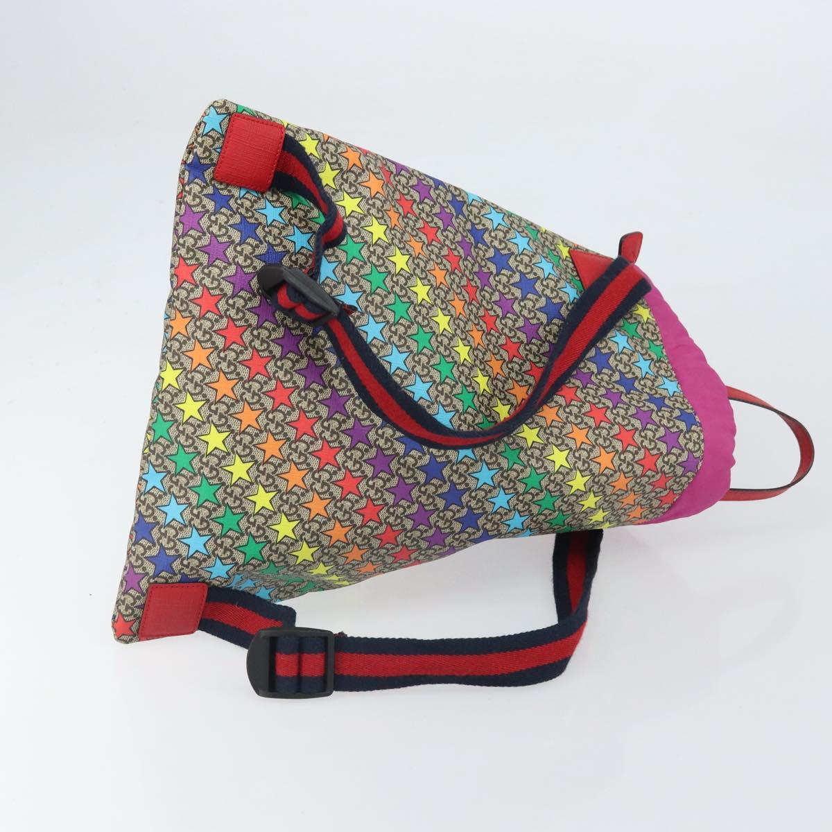 GUCCI Children's Sherry Line GG Supreme Backpack PVC Red 550775 Auth 169760V