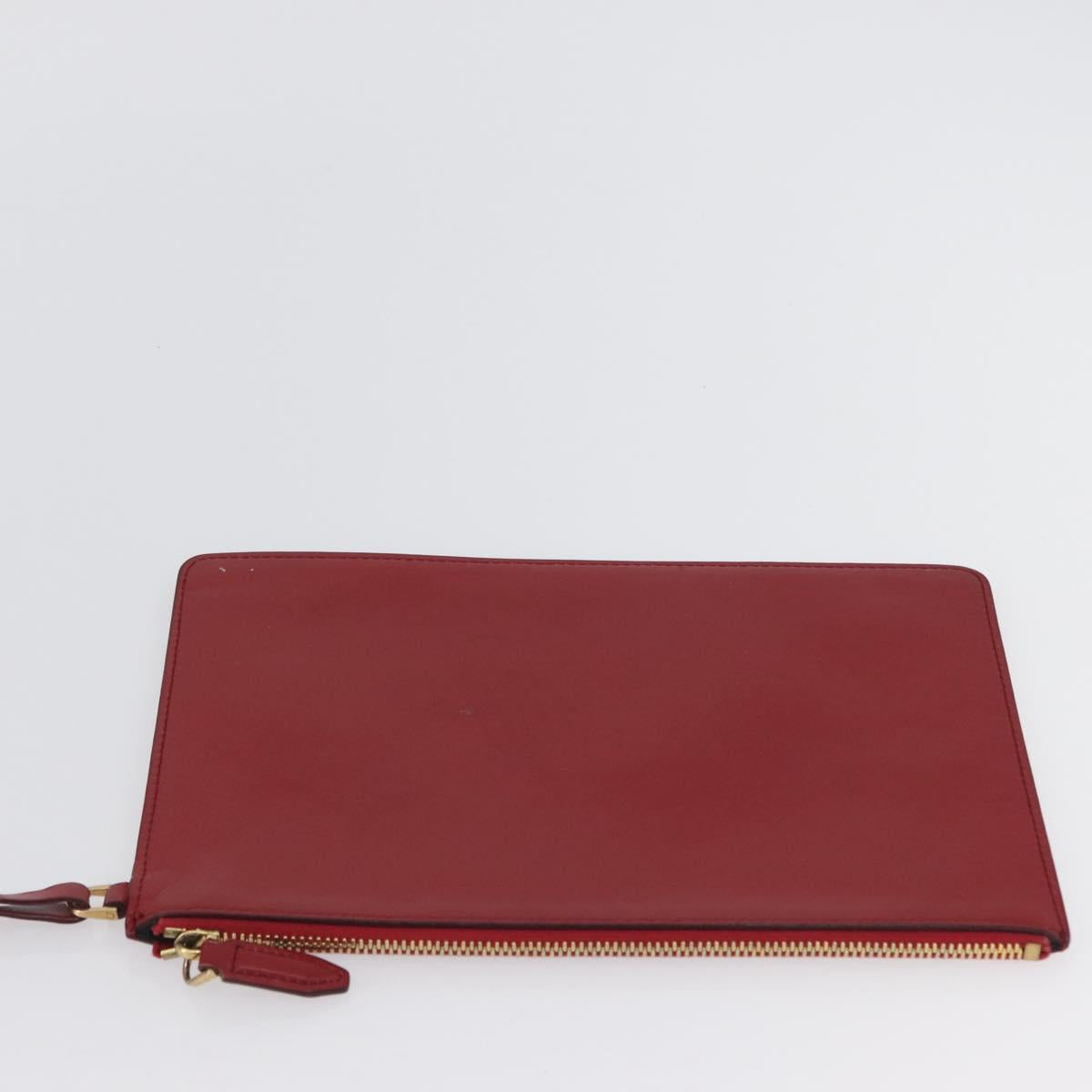 Salvatore Ferragamo Gancini Hand Bag PVC 2way Beige Gold Auth 169765