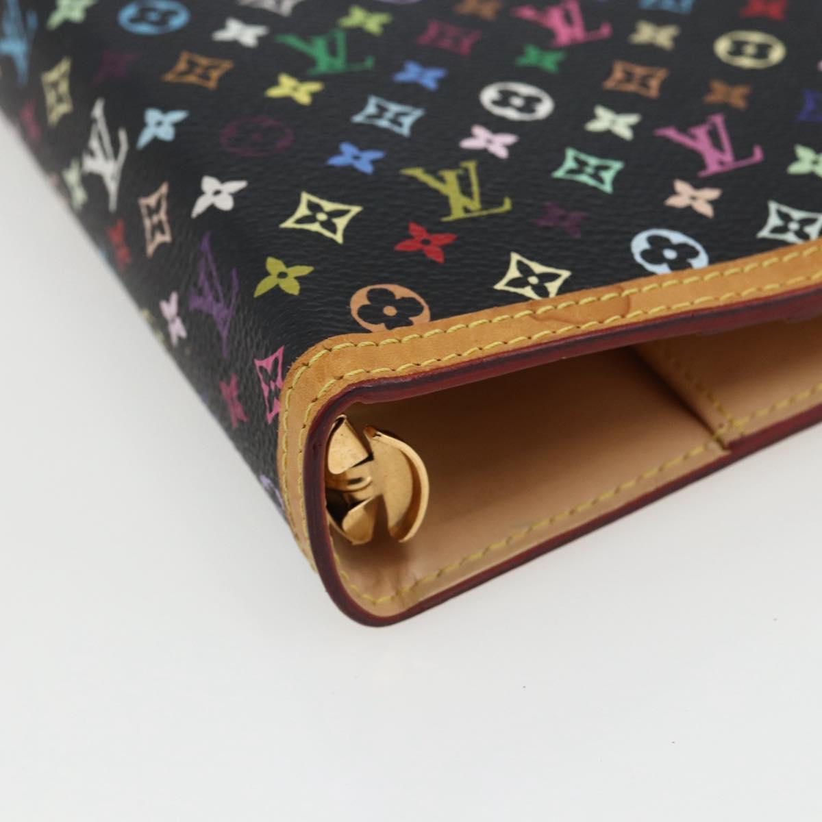 LOUIS VUITTON Multicolor Agenda GM Day Planner Cover Black R20893 Auth 169786SAV