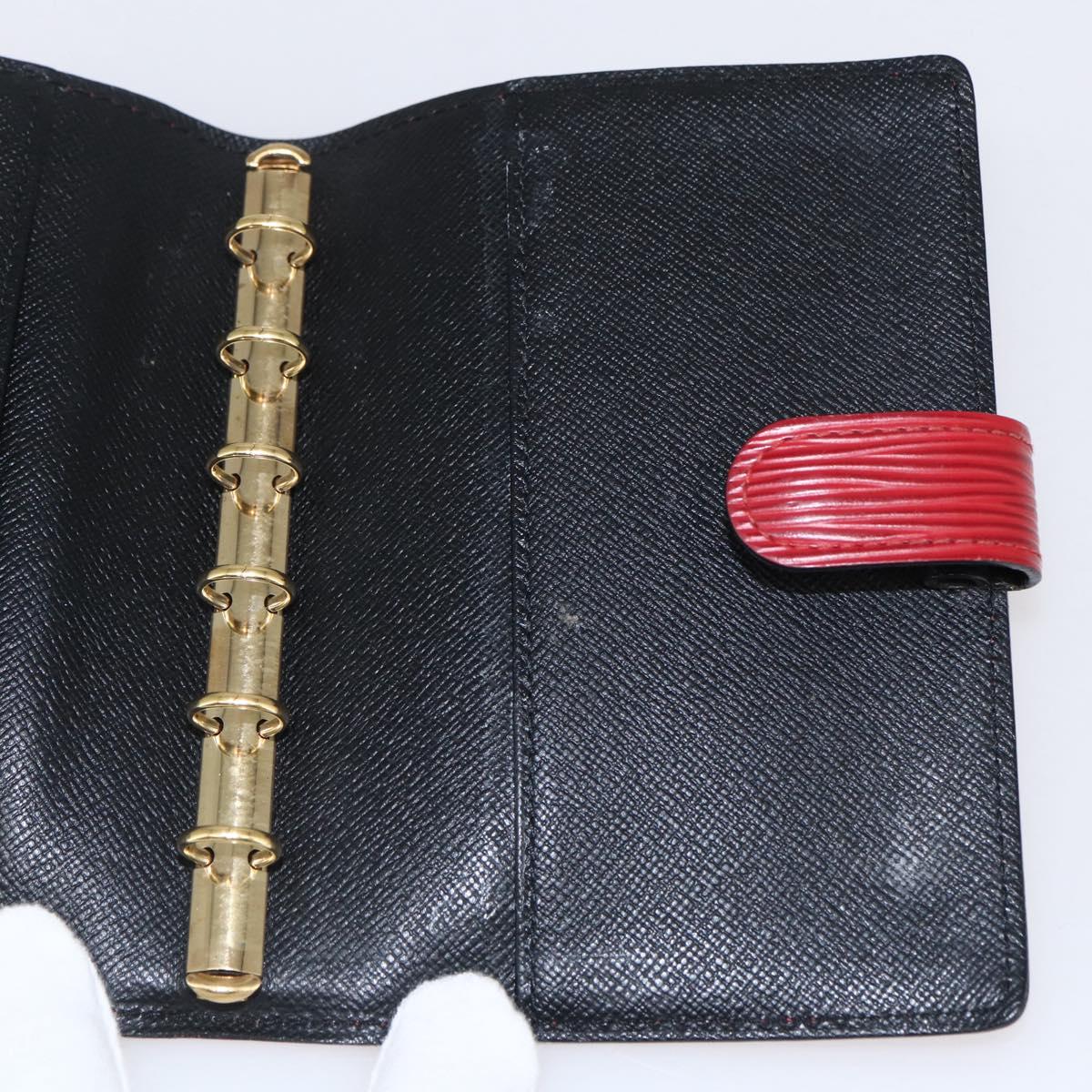 LOUIS VUITTON Epi Agenda PM Day Planner Cover Red R20057 LV Auth 169789