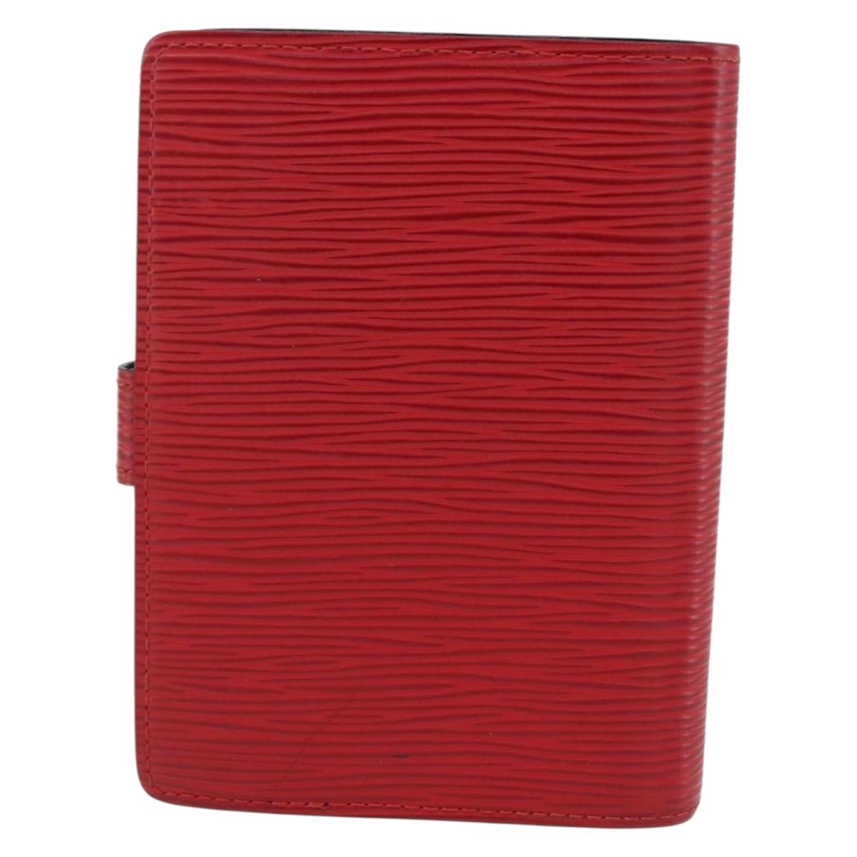 LOUIS VUITTON Epi Agenda PM Day Planner Cover Red R20057 LV Auth 169789