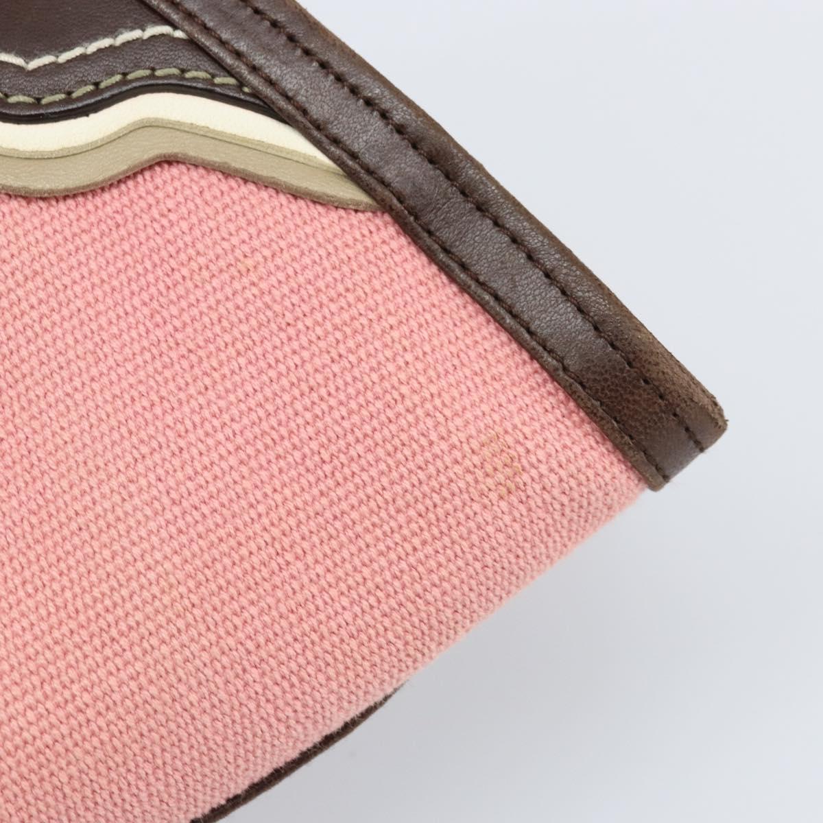 BOTTEGA VENETA Chain Hand Bag Canvas outlet Pink Gold 169980 Auth 169795V