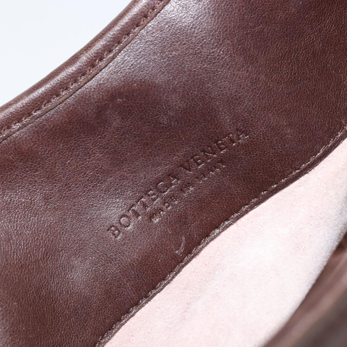 BOTTEGA VENETA Chain Hand Bag Canvas outlet Pink Gold 169980 Auth 169795V