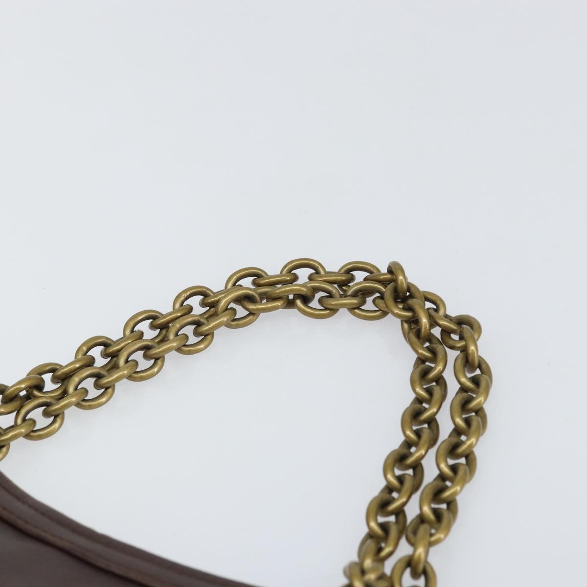 BOTTEGA VENETA Chain Hand Bag Canvas outlet Pink Gold 169980 Auth 169795V