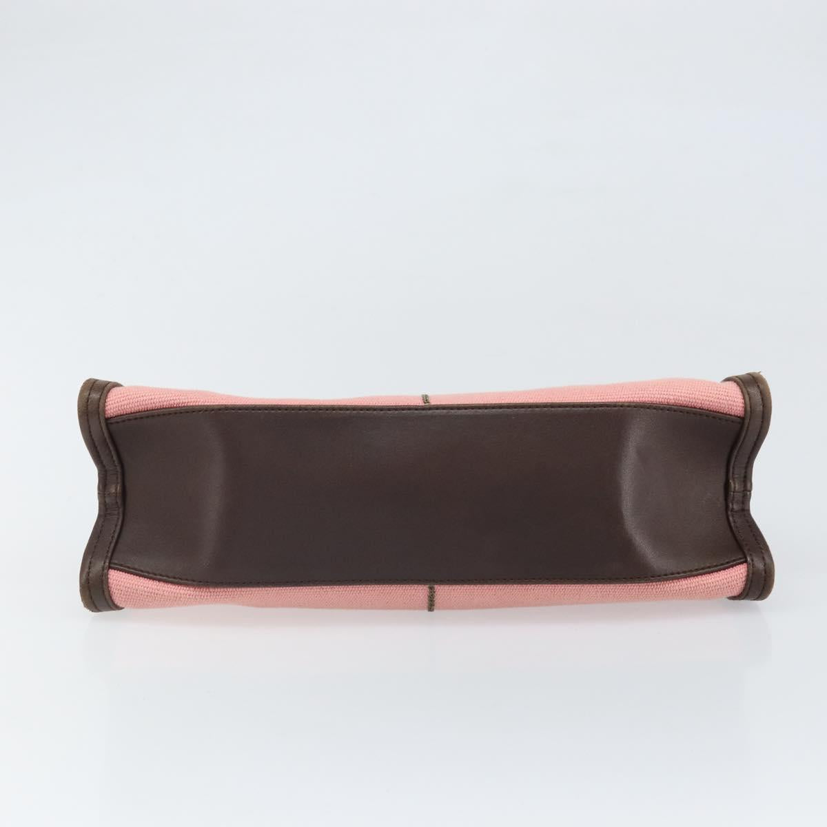 BOTTEGA VENETA Chain Hand Bag Canvas outlet Pink Gold 169980 Auth 169795V