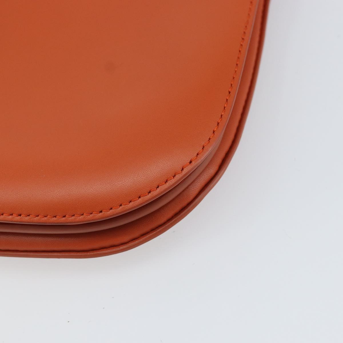 BOTTEGA VENETA Chain Shoulder Bag Leather 2way Brown Gold Auth 169800V